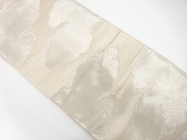 JAPANESE KIMONO / ANTIQUE FUKURO OBI / SILK / WOVEN CLOUD